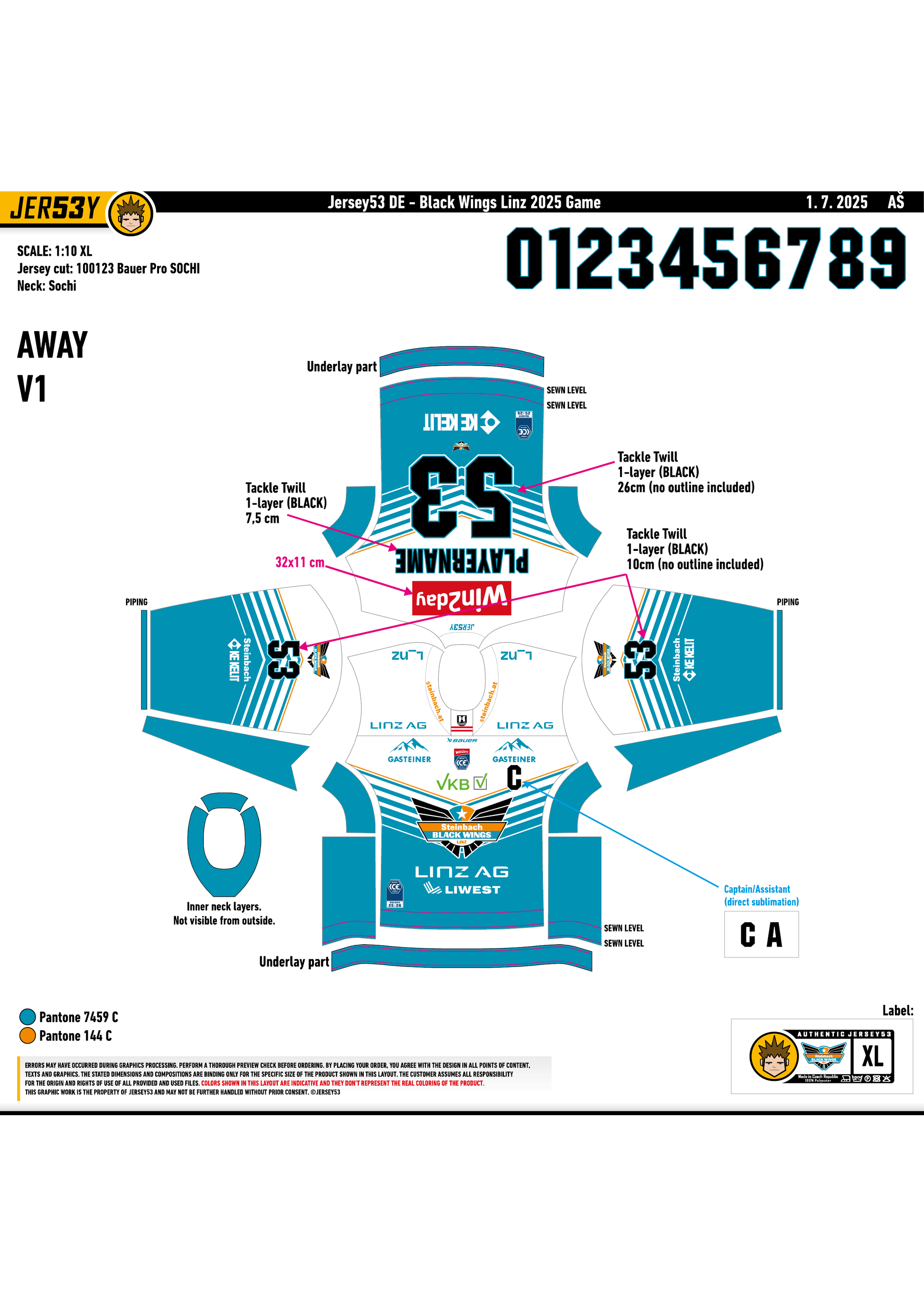 Black Wings Awaytrikot 25/26