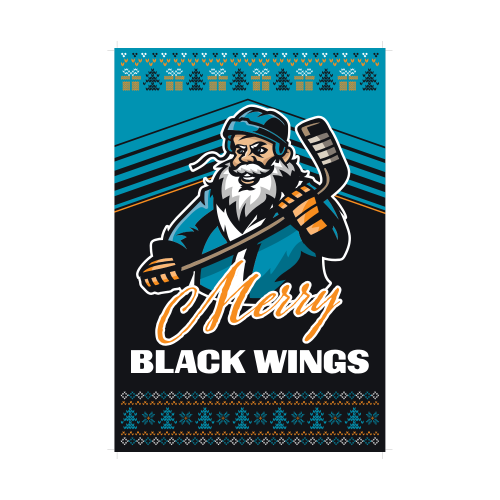 Black Wings Blechschild Merry BW