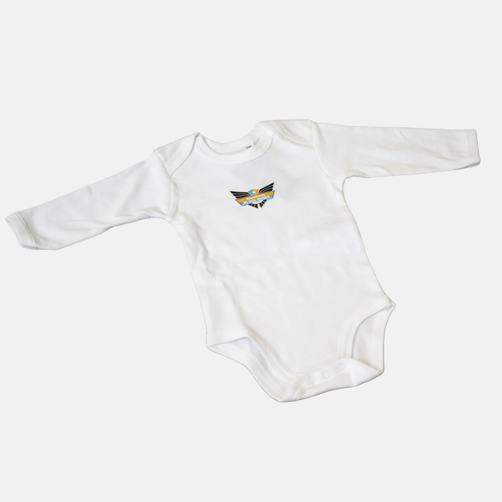 Black Wings Baby Body langarm Logo