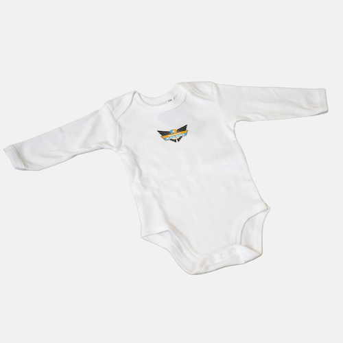 Black Wings Baby Body langarm Logo