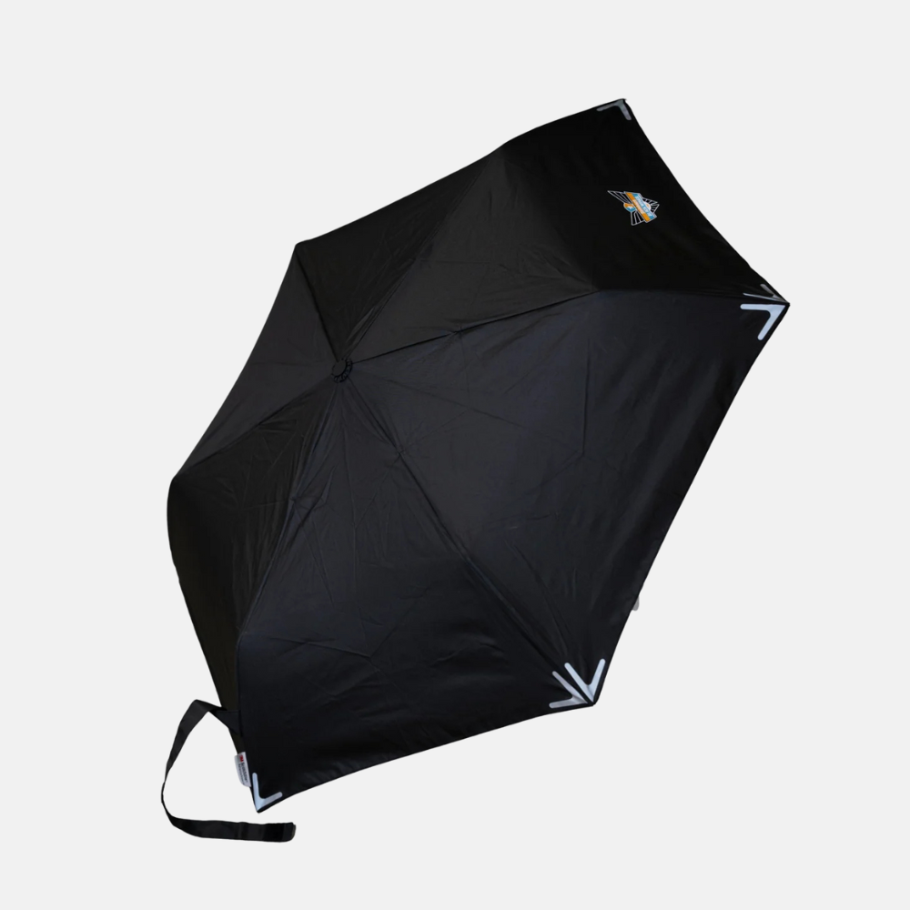 Black Wings Mini Taschen Regenschirm LED